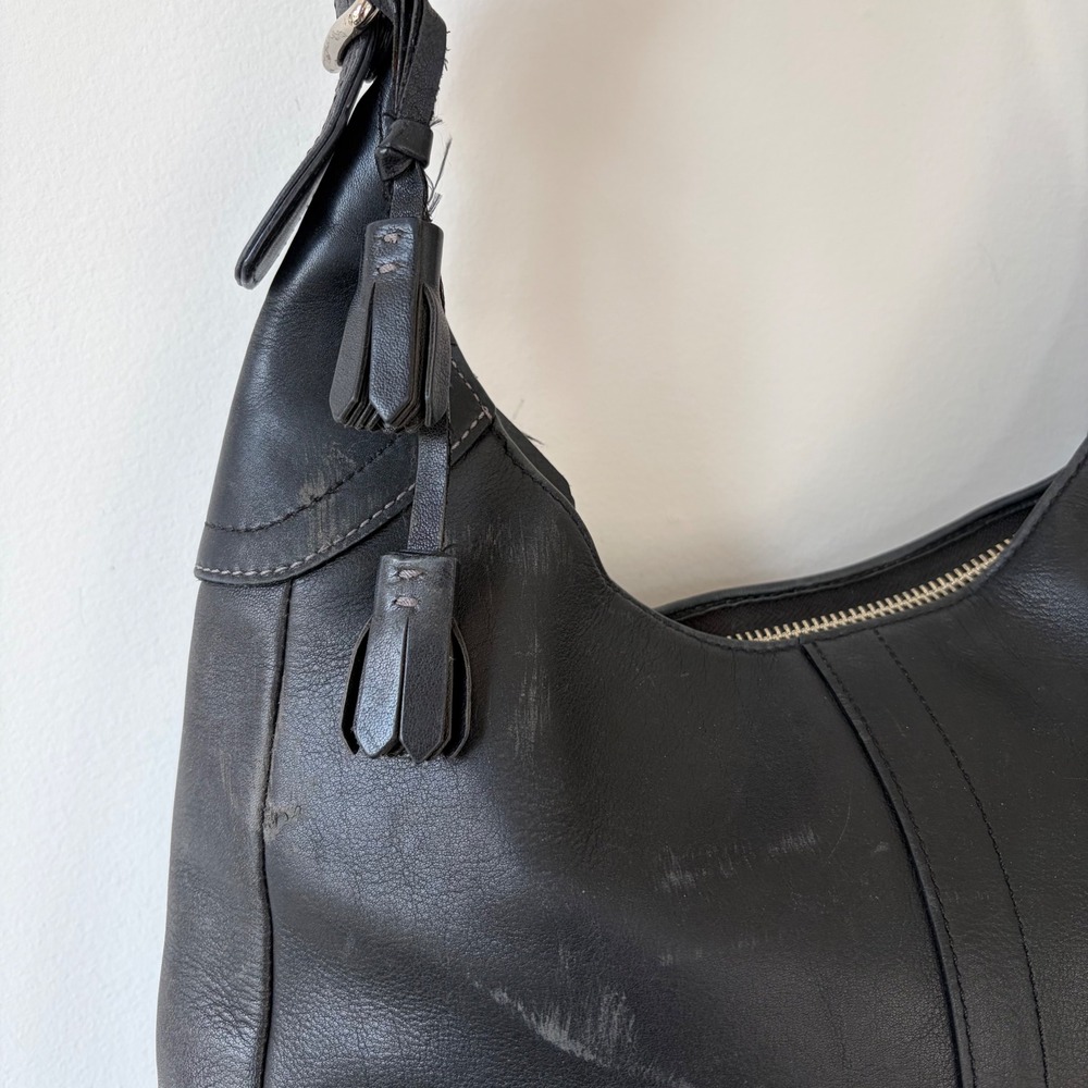 Coach Ergo Black Leather Hobo Bag Tassel Shoulder Pur… - Gem
